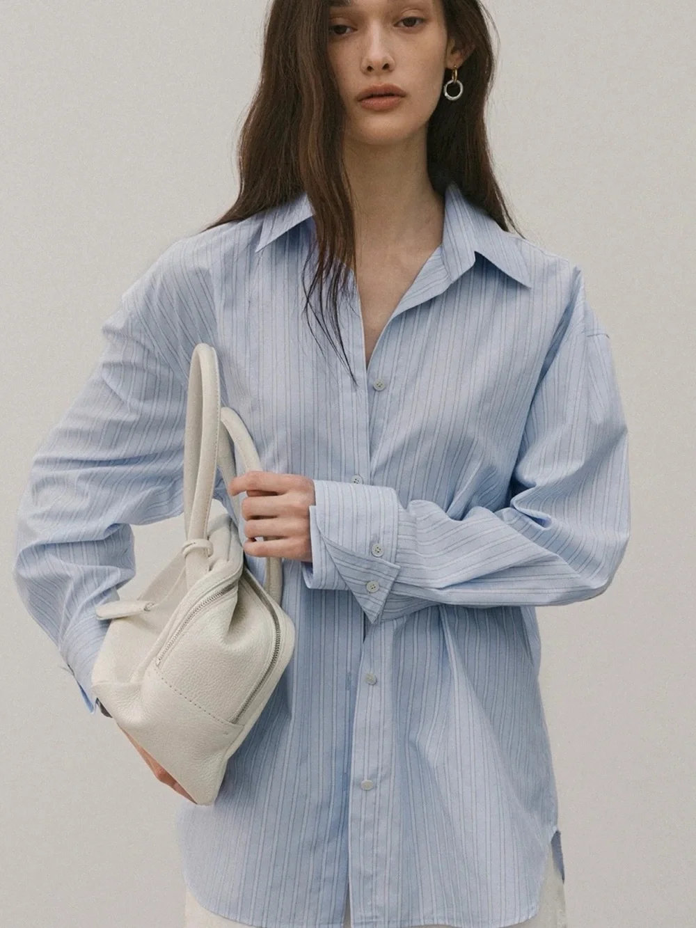 ELBORN Bonner Square Leather Bag – White